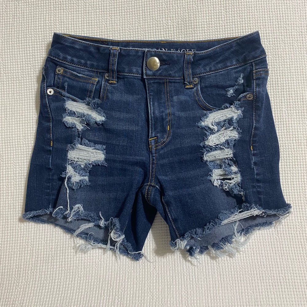 American eagle super stretch high rise shorts